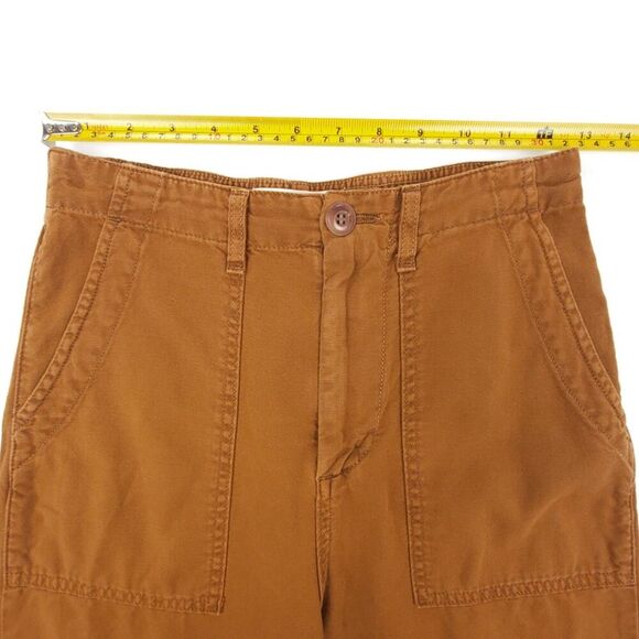 THE GREAT Ranger Baggy Straight Ankle Crop Utility Pants Military Rust Brown 26 - Picture 3 of 7